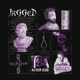 Jagged FANMADE Oversize T-Shirt Siyah