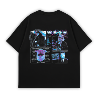 WEGH FANMADE Oversize T-Shirt Siyah