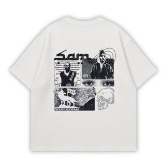 ŞAM FANMADE Oversize T-Shirt Beyaz