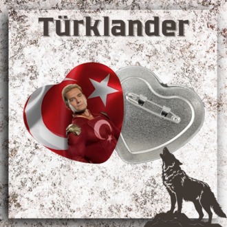 The Boys Homelander - Türklander Kalpli Buton Rozet
