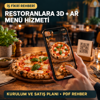 QR ile 3D + AR Restoran Menüsü Kurulum ve İş Fikri Rehberi (PDF)