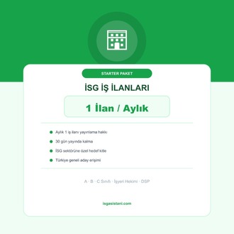 Starter Paket - İş ilanı (1 İlan/Aylık)