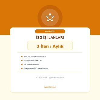Pro Paket - İş ilanı (3 İlan/Aylık)