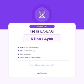 Kurumsal Paket - İş ilanı (5 İlan/Aylık)