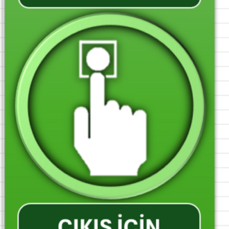 Kilitli acil çıkış kapıları için etiket