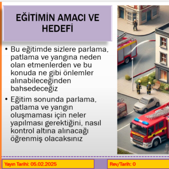 Parlama, patlama, yangın ve yangından korunma