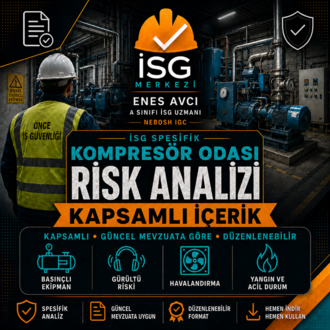 Kompresör Odası İçin İSG Spesifik Risk Analizi | Basınçlı Ekipman Güvenliği Dokümanı