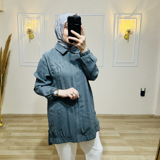 Armine tensel tunik petrol renk 