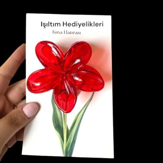 GİZEMLİ ZERAFET KIRMIZI LOTUS TOKA (MİNİMUM 30 ADET SİPARİŞ VERBİLİRSİNİZ)