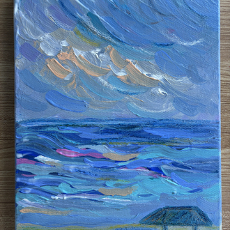 "iğneada" tuval üzerine karışık teknik, 24x30 cm