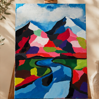 fovist esintili tablo akrilik 28x35 cm