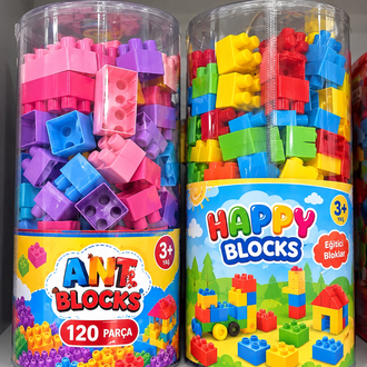 120 Parça Eğitici Renkli Blok Seti