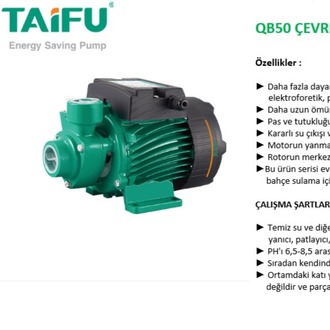 Mikro Vortex Yüzey Su Pompası - 0,50 Hp