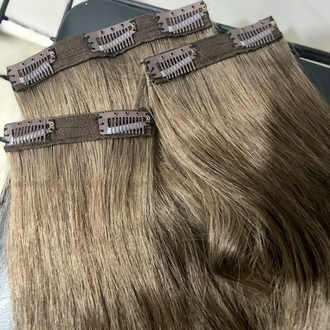 4’lü Set 50cm Küllü Kumral Gerçek Saç Çıt Çıt