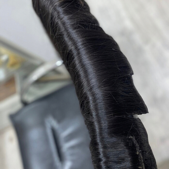 5’li Set 50cm Koyu Kestane Gerçek Saç Çıt Çıt