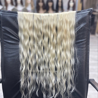 5’li Set 50cm Platin Gerçek Saç Çıt Çıt