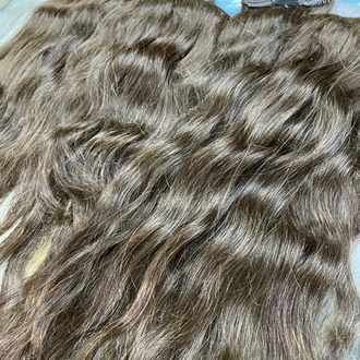 8’li Set 50cm Küllü Kumral Gerçek Saç Çıt Çıt
