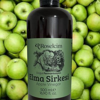 Yeşil Elma Sirkesi 500 ml-Doğal Fermentasyon