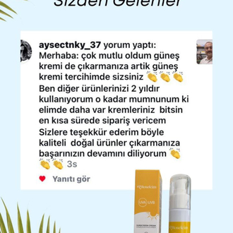 Güneş Koruyucu Krem (50ml)