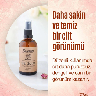 %100 Doğal Yağı Alınmamış Gül Suyu(Gül Mayası) 30 ml