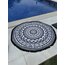 Mandala Desen Baskılı Yuvarlak Plaj Havlusu