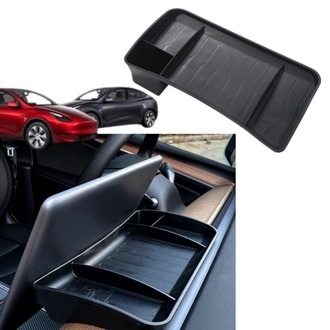 Tesla Model Y / Model 3 Mıknatıs Tutuculu Ekran Arkasına Takılan Düzenleyici, Siyah Renk