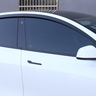 Tesla Model Y Cam Rüzgarlığı, 4 Adet Set Olarak, Mat Siyah Renk
