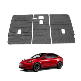 Tesla Model Y Arka Koltuk Kauçuk Paspası Seti , Pirinç Desenli, Siyah Renk