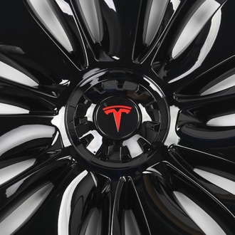 Model Y TURBO FLUX Jant Kapağı Seti 19 İnç, Parlak Siyah Renk