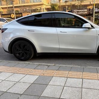 Tesla Model Y KNIFE Simetri Jant Kapağı Seti 19 İnç, Mat Siyah Renk 4 ADET SET