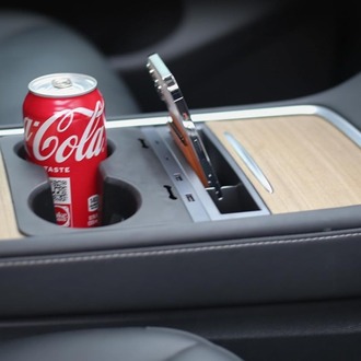 Tesla Model Y / Model 3 Silikon Bardak Tutucu ve Kablo Düzenleyici , SİYAH