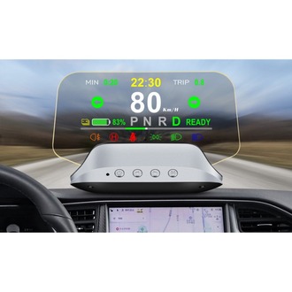 Tesla Model Y Model 3 Çoklu Fonksiyonları Gösteren Çift Sistemli Ekran Göstergesi, HUD, GRİ