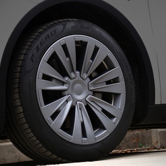 Model Y X PLAID Jant Kapağı Seti 19 İnç, Gri