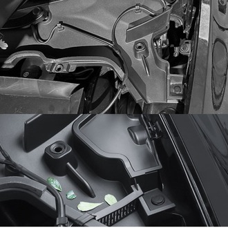 Tesla Model Y Ön Kaput İçi Su Kılavuz Kanalı, 2 Adet Set Olarak, Siyah Renk