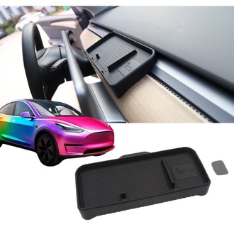 Tesla Model Y / Model 3 Silikon Ekran Arkasına Takılan Düzenleyici, Siyah Renk