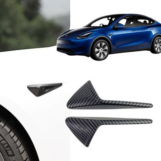 Model Y / Model 3 Yan Kamera Çerçeve Kapağı, HW4.0, 2 Adet Set Olarak, Mat Karbon Siyah Renk