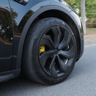 Tesla Model Y KNIFE Simetri Jant Kapağı Seti 19 İnç, Mat Siyah Renk 4 ADET SET