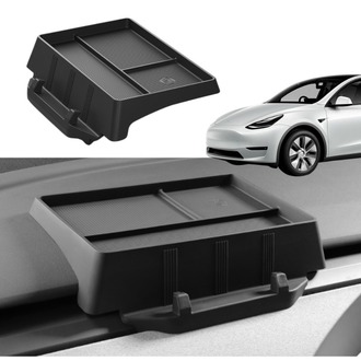 Tesla Model Y / Model 3 Ön Göğüse Takılan Çok Amaçlı Silikon Düzenleyici, Siyah Renk