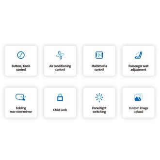 JUNIPER Fiziksel Düğmeli Orta Konsol LCD USB Hubı, Siyah Renk