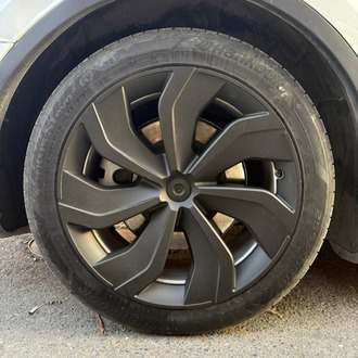 Tesla Model Y KNIFE Simetri Jant Kapağı Seti 19 İnç, Mat Siyah Renk 4 ADET SET
