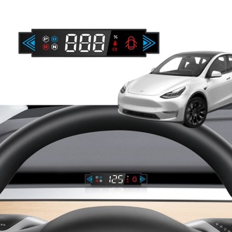 Tesla Model Y/Model 3 Çoklu Fonksiyonu Gösteren Havalandırmaya Takılan Ekran Göstergesi,SİYAH