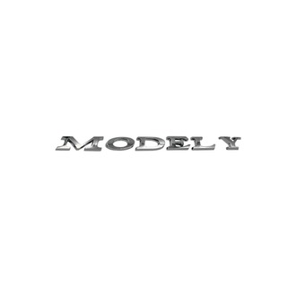 Tesla Model Y Arka Stop Altı " MODEL Y" Logosu, Gümüş Rengi