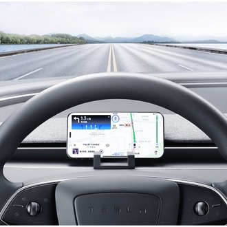 Tesla Model Y / Model 3 Ön Göğüse Takılan Telefon Tutucu Aparat, Siyah Renk
