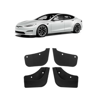 Tesla Model Y Ön ve Arka Paçalık Spor Kısa Model , 4 Adet Set Olarak, Mat Siyah Renk