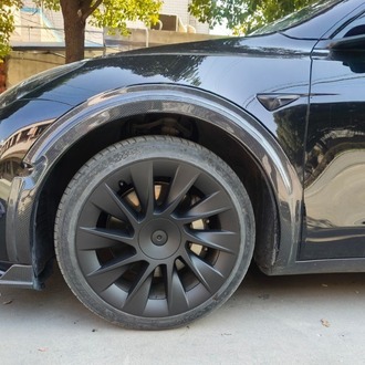 Tesla Model Y ROLLER Jant Kapağı Seti 20 İnç, Mat Siyah Renk 4 ADET