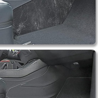 Tesla Model Y Orta Konsol Kenar Sağ ve Sol Koruyucu Bakaliti, 2 Adet Set Olarak, Mat Siyah Renk