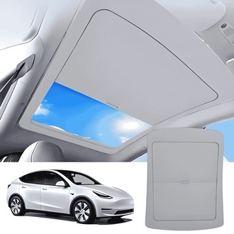 Tesla Model Y Manuel Açılabilir Tavan Perdesi, Gri Renk