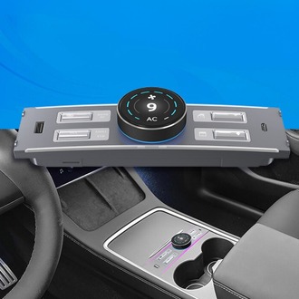 JUNIPER Fiziksel Düğmeli Orta Konsol LCD USB Hubı, Siyah Renk