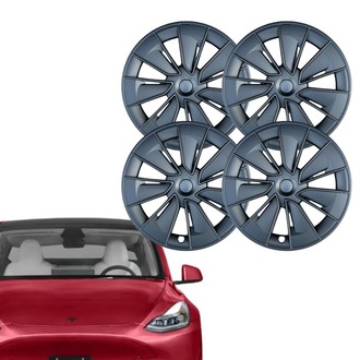 Model Y AEROX Simetri Jant Kapağı Seti 19 İnç, Mat Siyah Renk