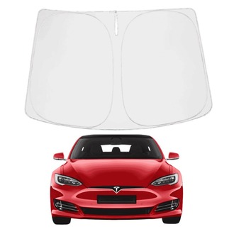 Tesla Model Y UV Korumalı Arka Cam İçin Güneşlik Perdesi, Gri Siyah Renk